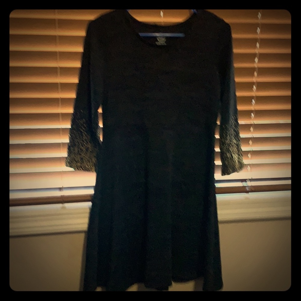 Girls black and gold dress